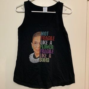 RBG screen print women’s tank, size medium